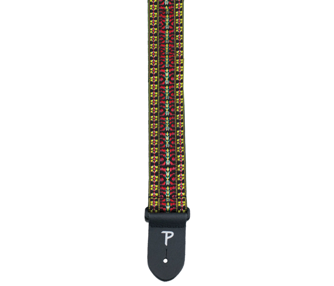 Yellow / Red Retro Hootenanny Poly Guitar Strap