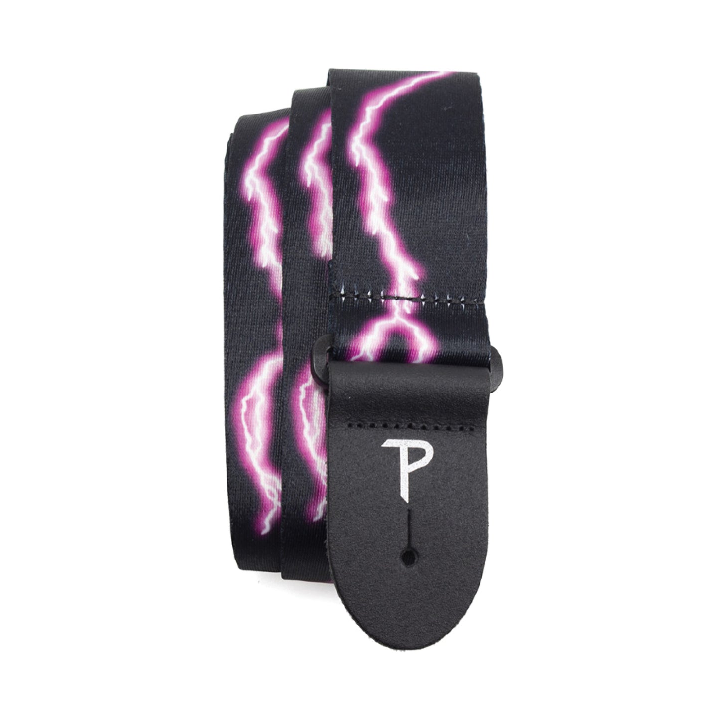 PINK LIGHTNING DESIGN POLYESTER GUITAR STRAP