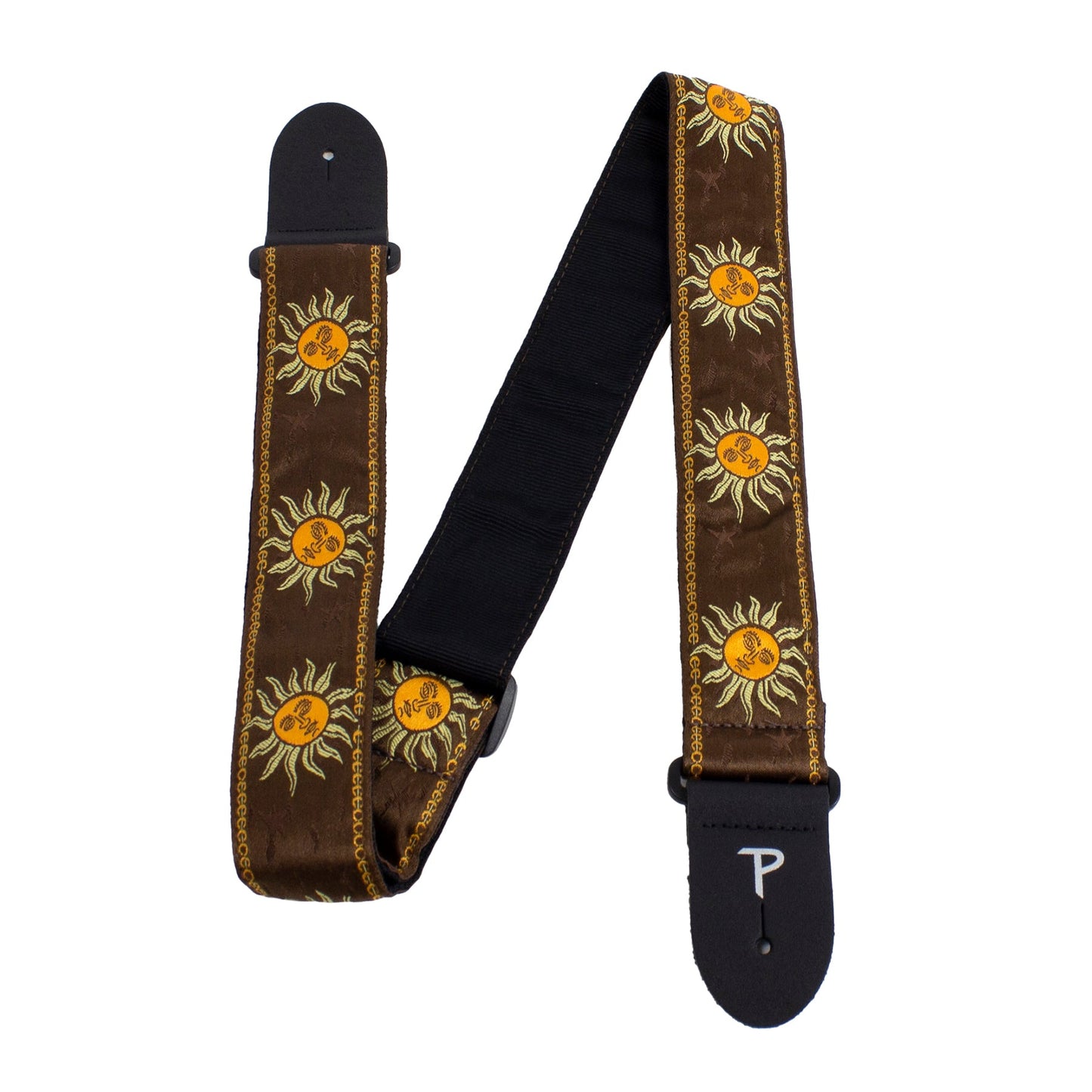 BROWN JACQUARD WITH LEATHER ENDS