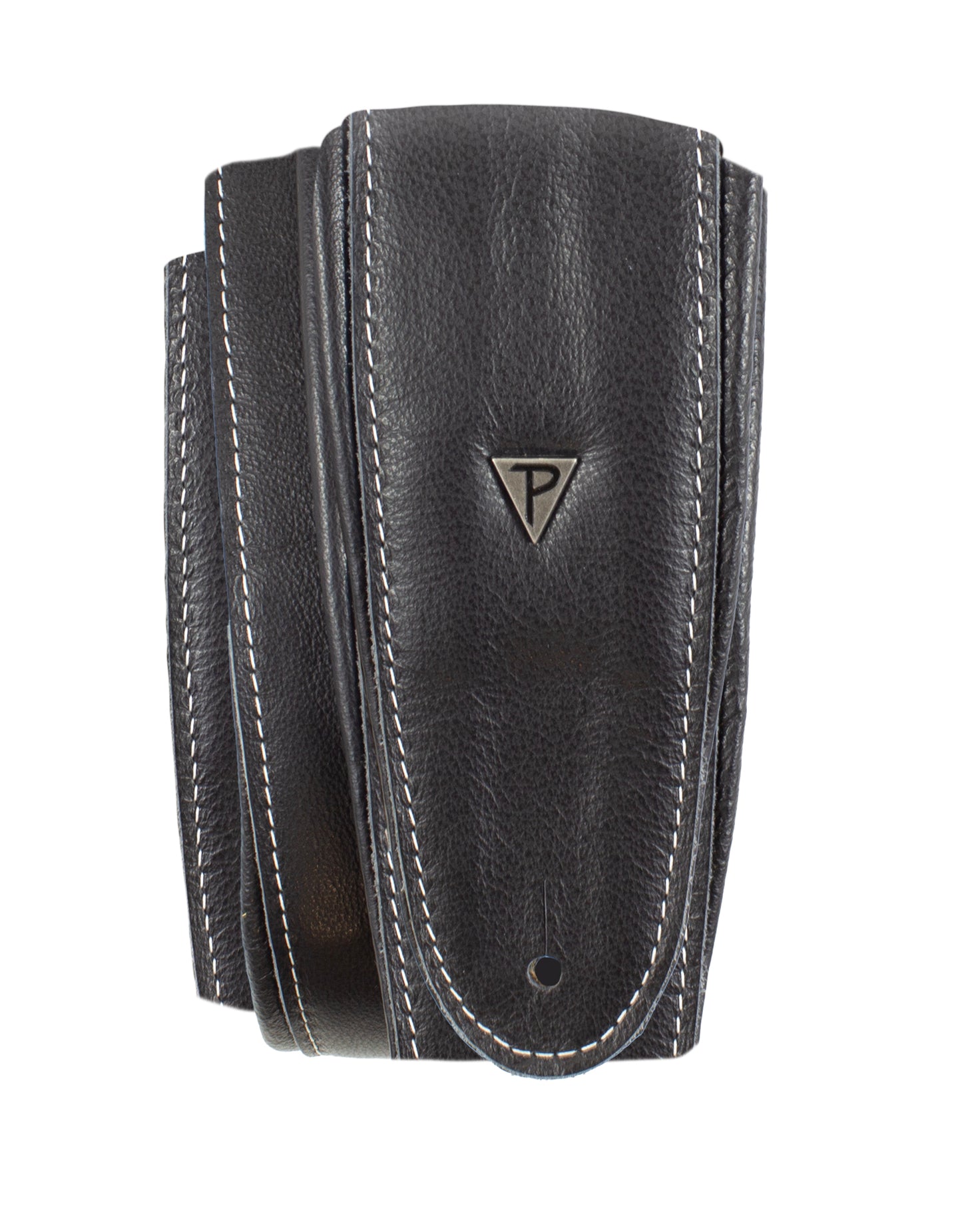 3” Soft Black Padded Leather Guitar Strap.