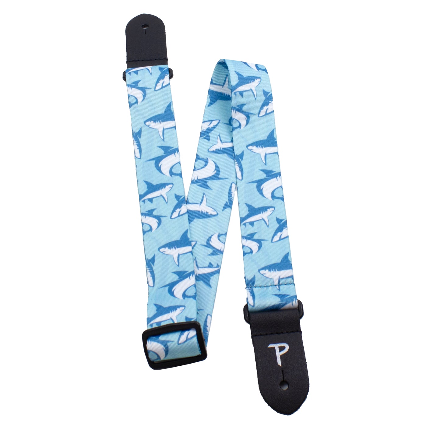 Shark Design on Polyester Ukulele Strap