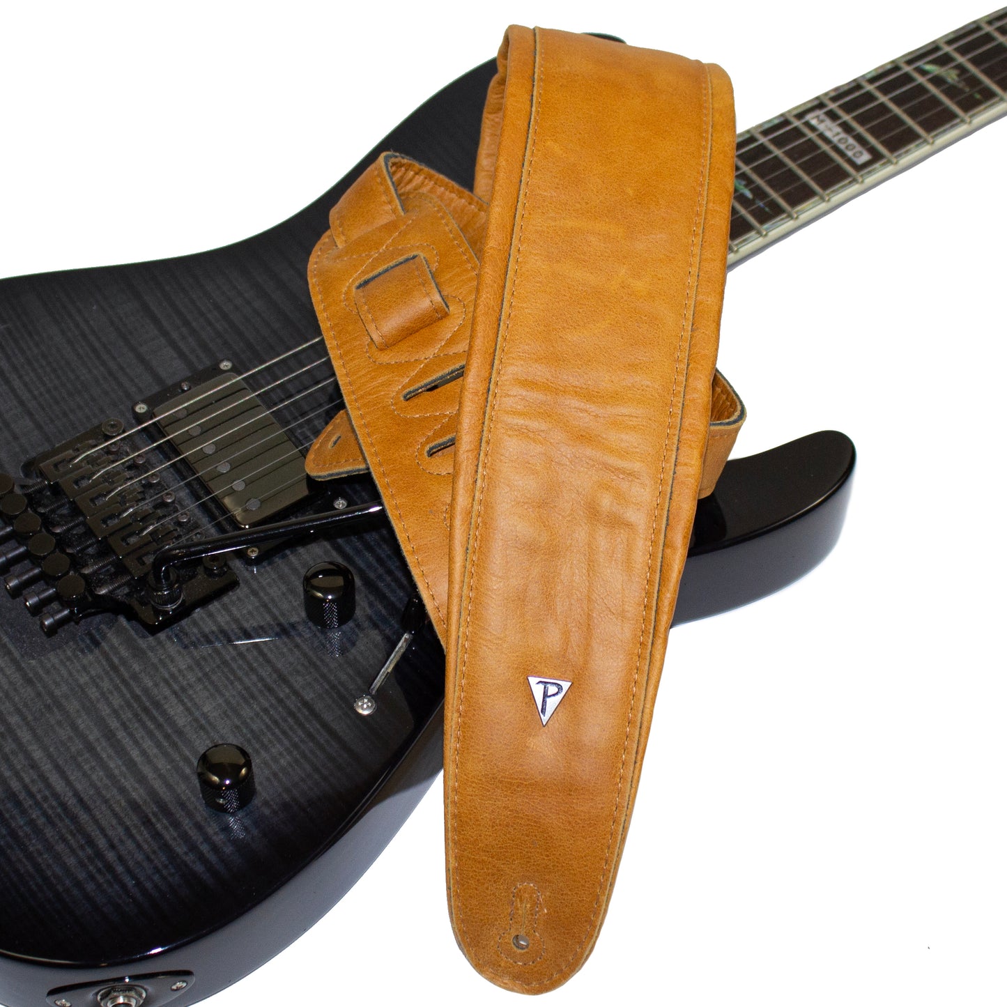 3” Soft Butterscotch Padded Leather Guitar Strap.