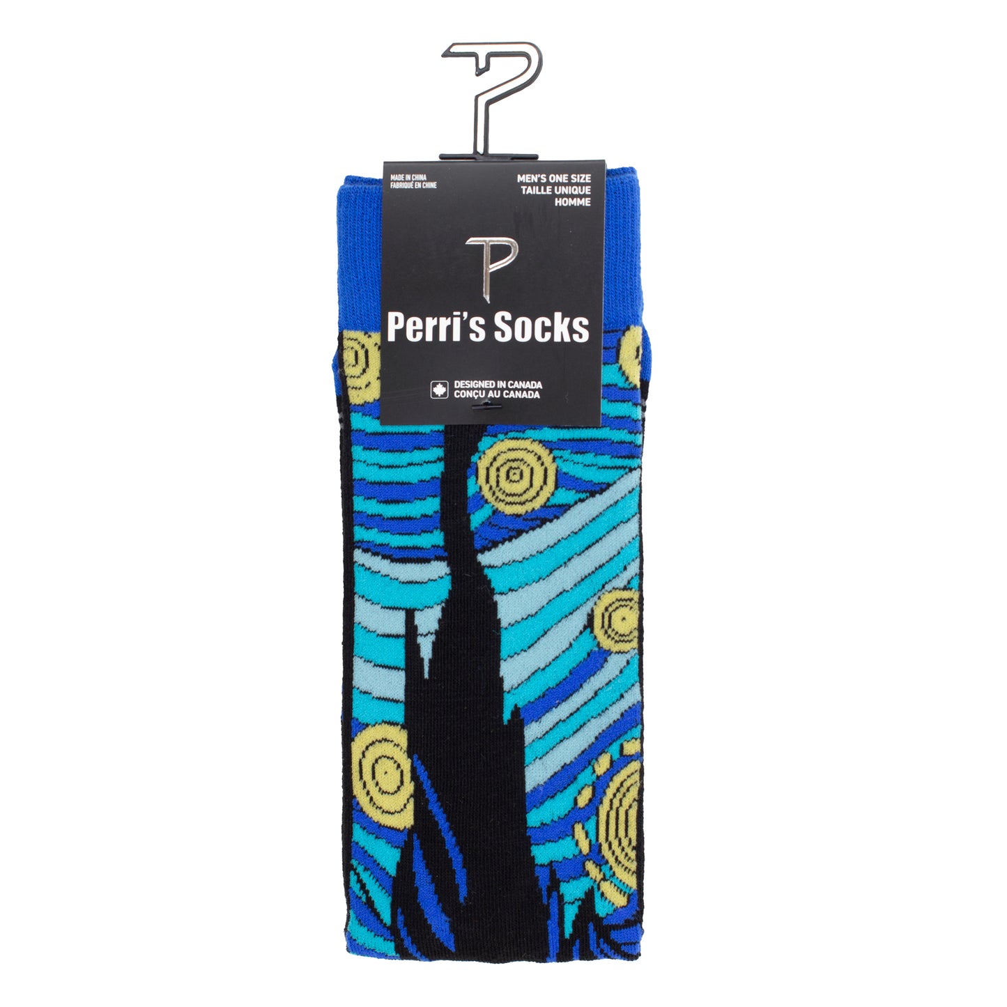 PERRI'S ARTIST SERIES VAN GOGH STARRY NIGHT CREW, 1 PAIR