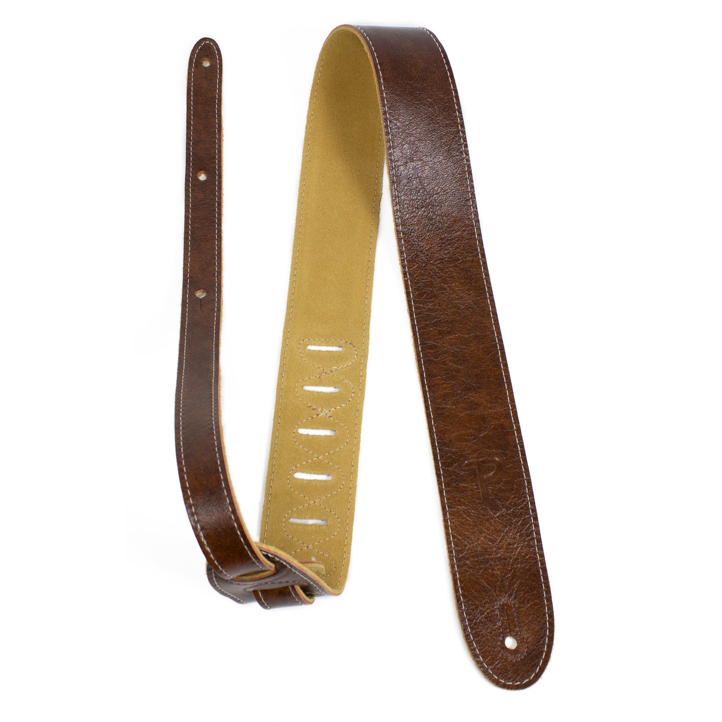Brown Deluxe Soft Italian Garment Leather Guitar Strap
