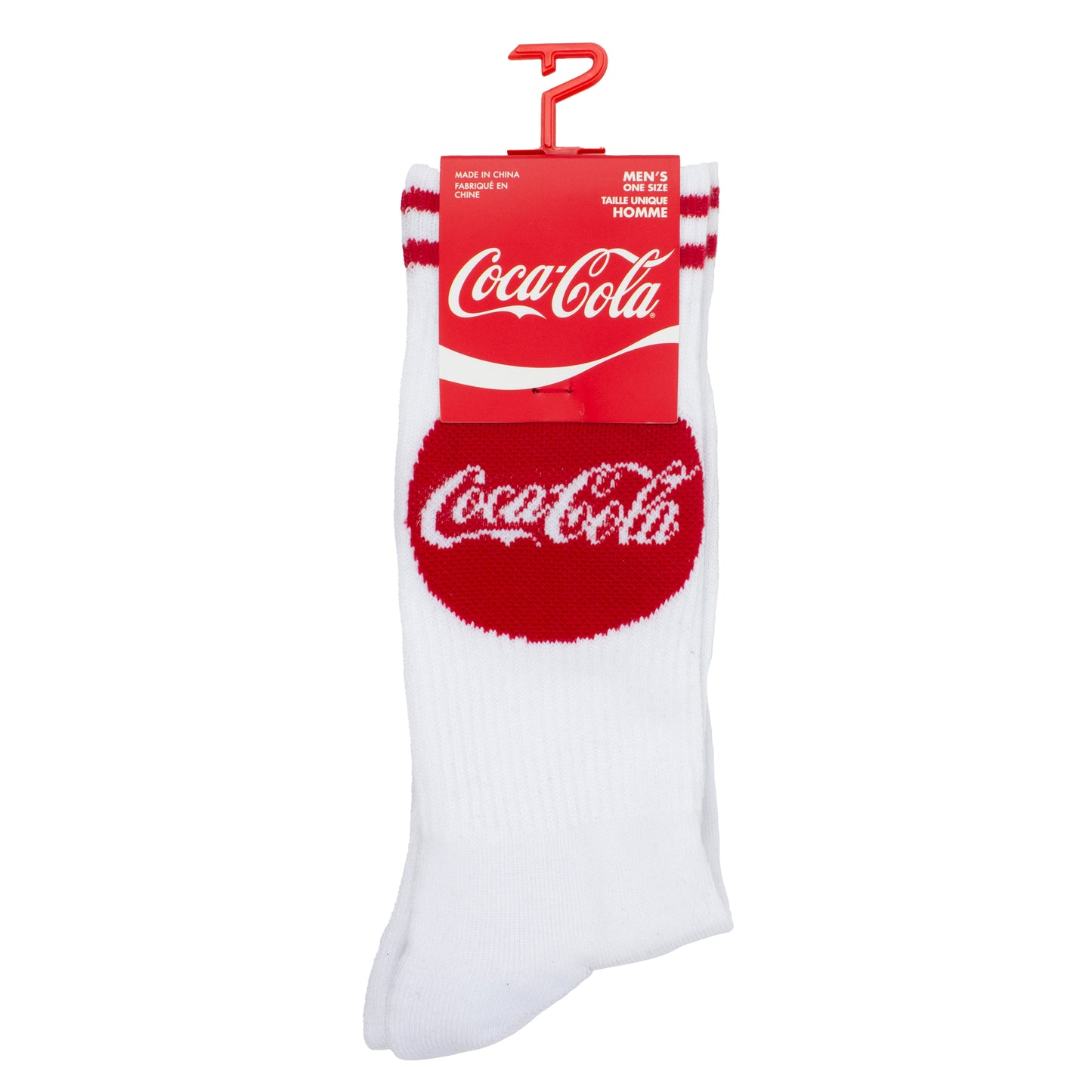 COCA COLA LOGO WHITE CREW, 1 PAIR