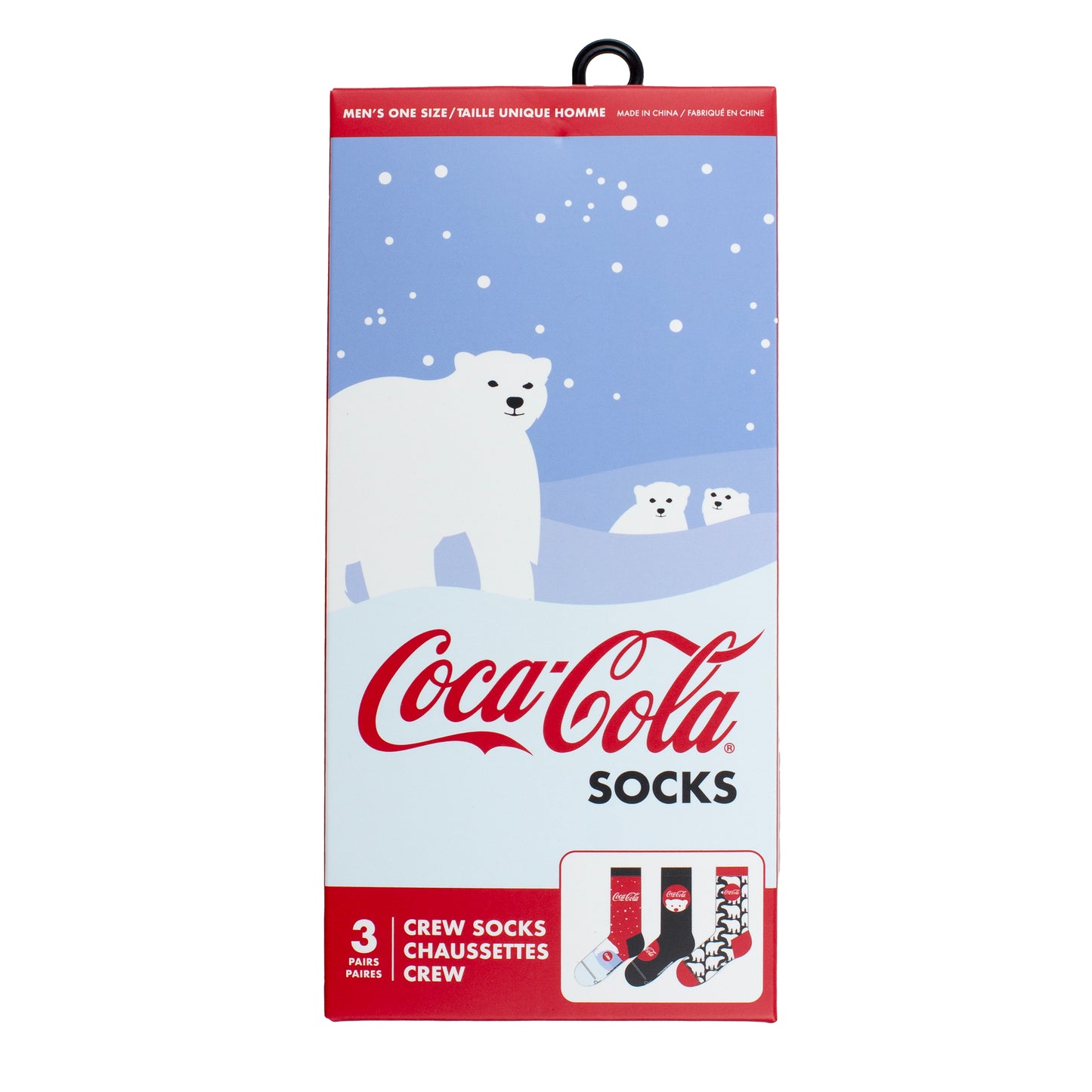 COCA COLA POLAR BEARS GIFT BOX, 3 PAIR