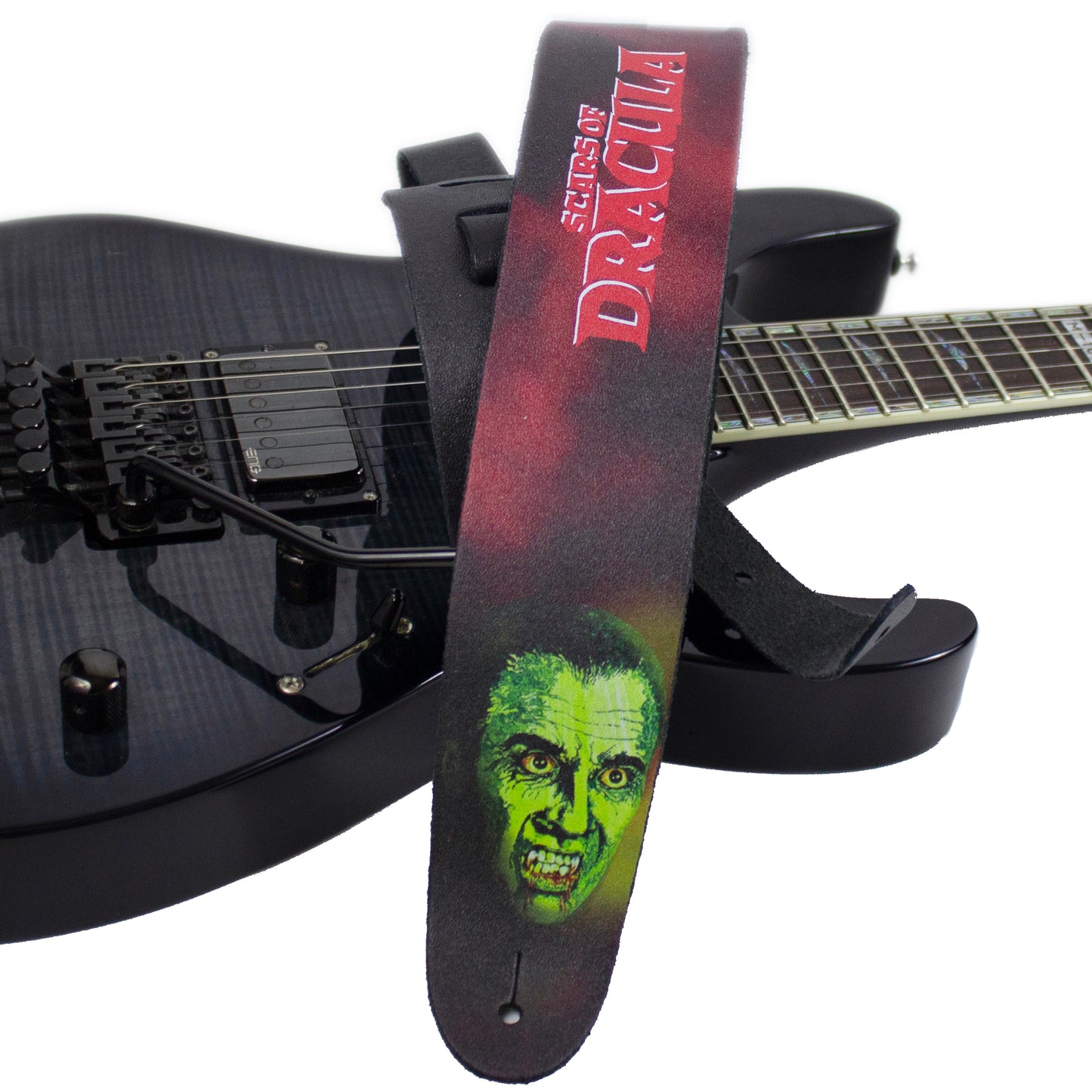 SCARS OF DRACULA BY HAMMER FILMS PRINTED LEATHER GUITAR STRAP