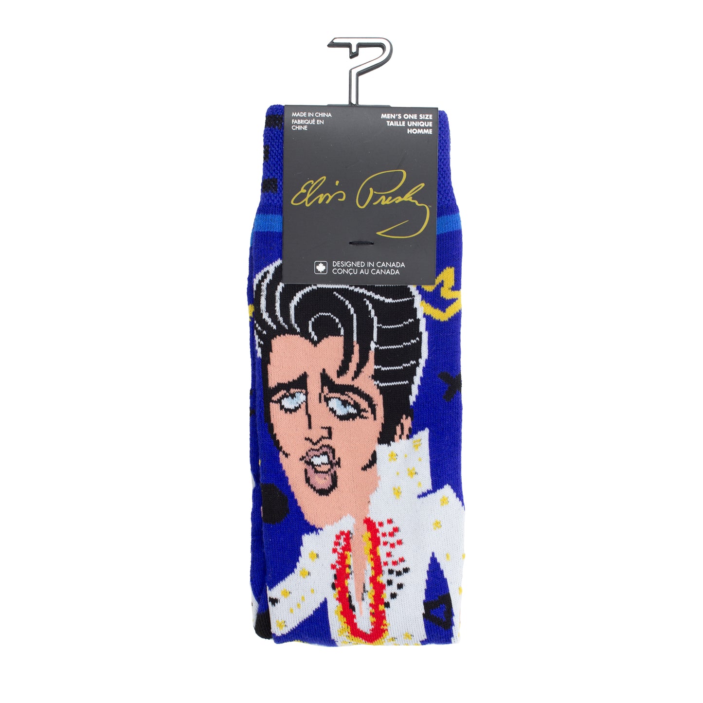 ELVIS CARTOON WHITE SUIT HAWAII CREW, 1 PAIR