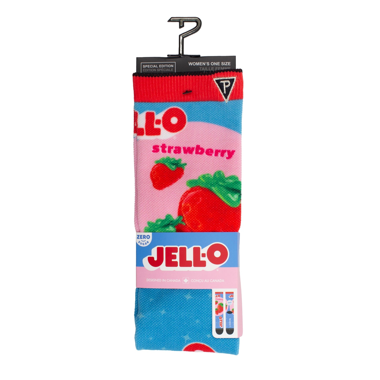 JELL-O ZERO STRAWBERRY WOMEN’S SOCKS, 1 PAIR