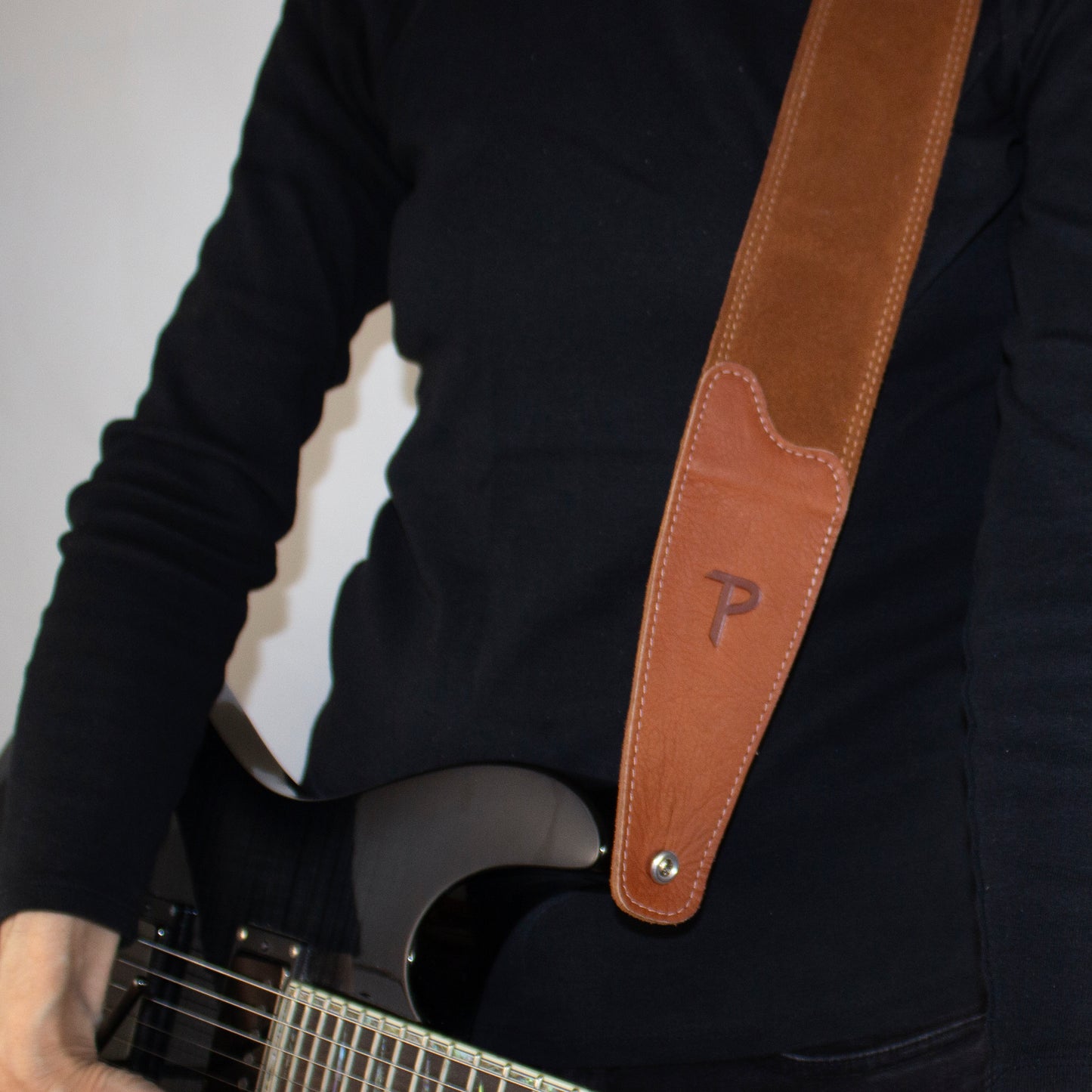 TWO TONED SUEDE / LEATHER PADDED Guitar Strap
