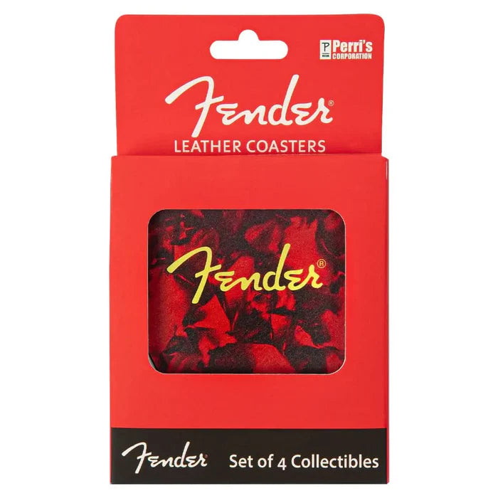 FENDER PICK SHAPED LEATHER COASTERS