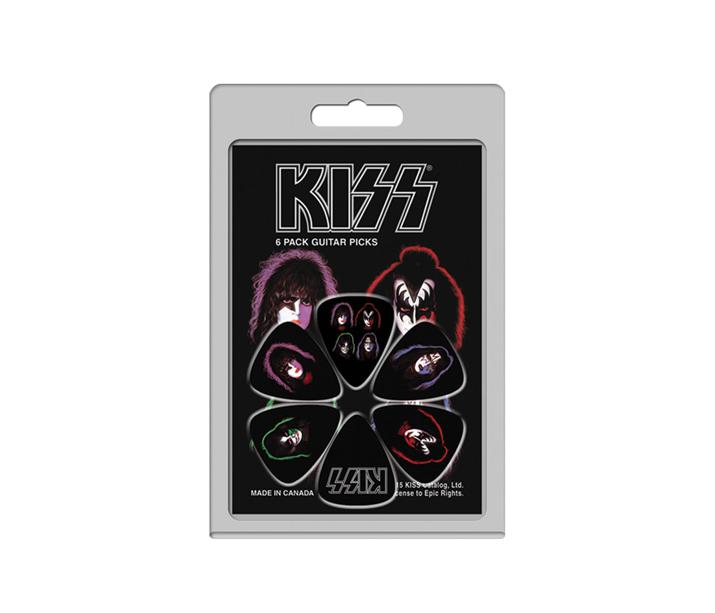 6 Pack KISS Official Licensing Variety Pack Guitar Picks