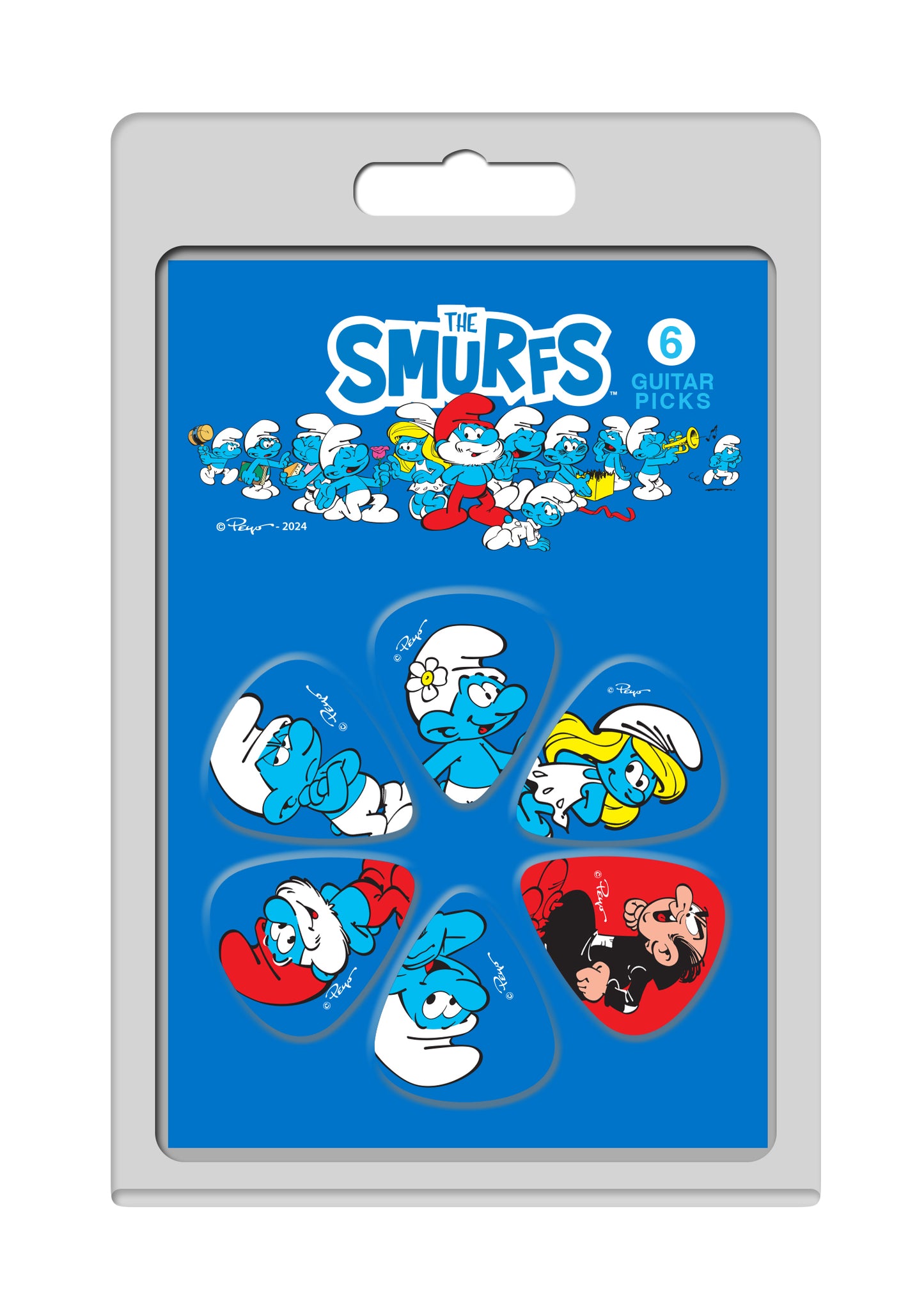 THE SMURFS 6 PACK OFFICIAL LICENSING GUITAR PICKS