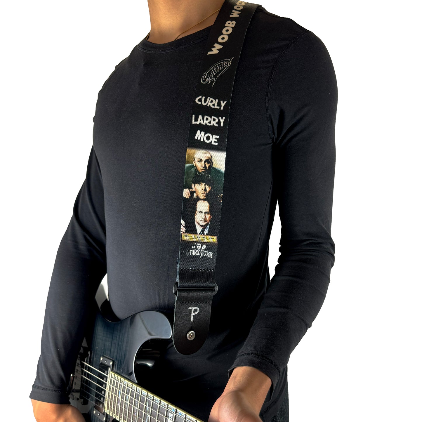 THE THREE STOOGES POLYESTER GUITAR STRAP