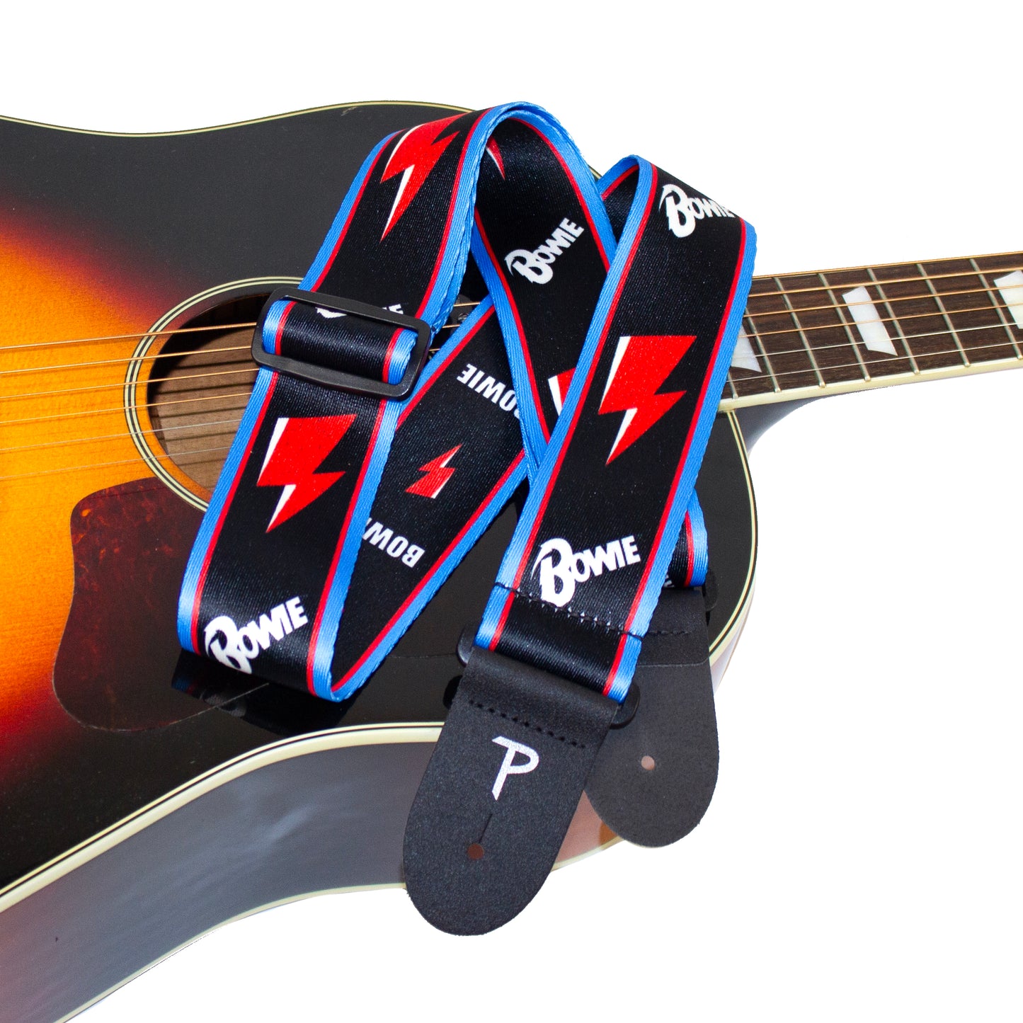 DAVID BOWIE BOLT ICON POLYESTER GUITAR STRAP