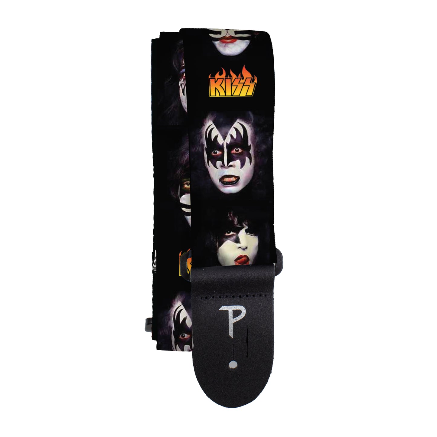 KISS FACES POLYESTER GUITAR STRAP