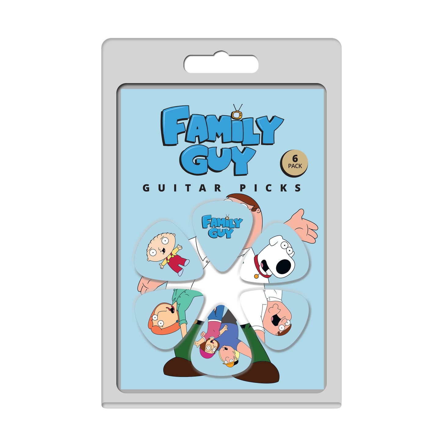 FAMILY GUY 6 PACK OFFICIAL LICENSING GUITAR PICKS