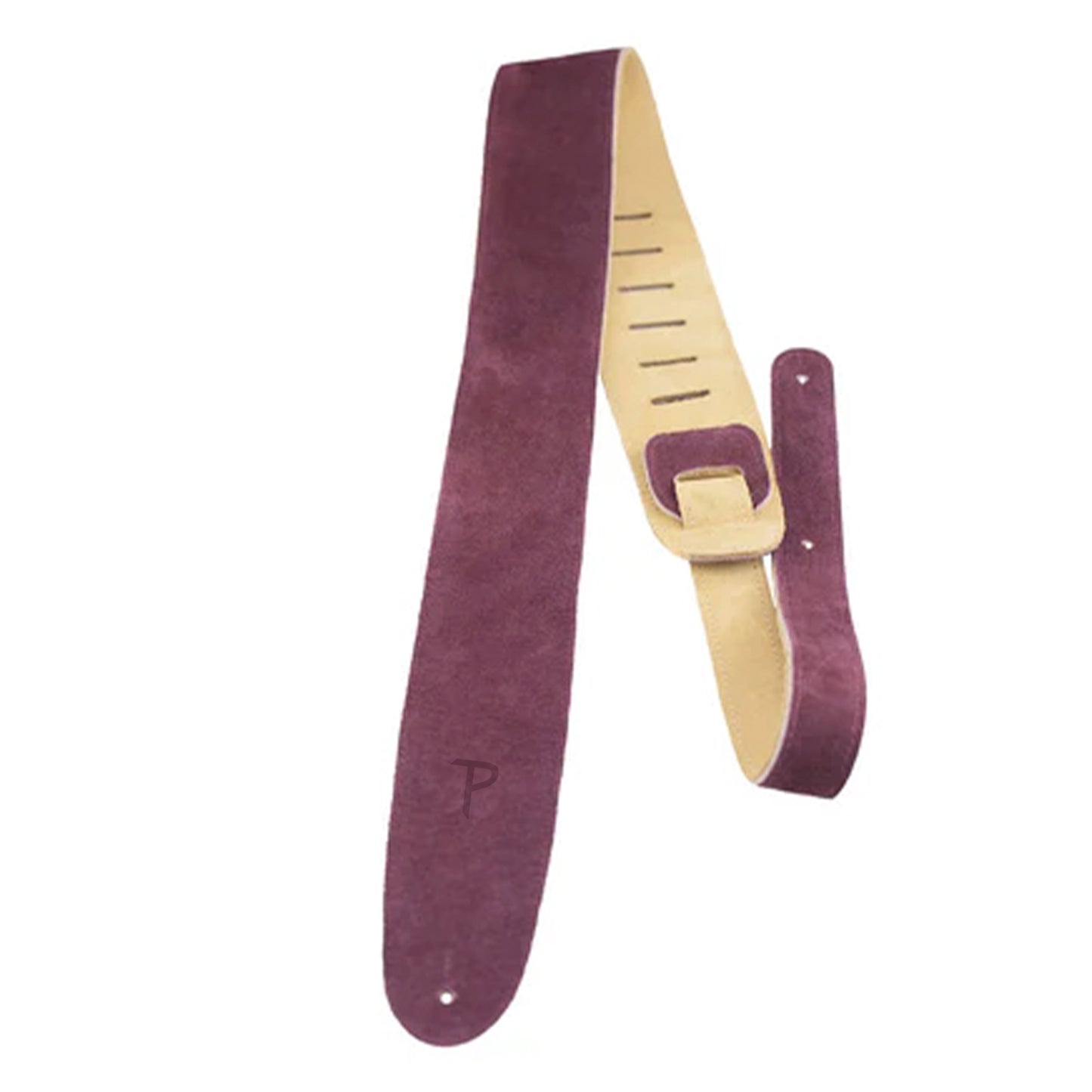 Burgandy Soft Suede Guitar Strap