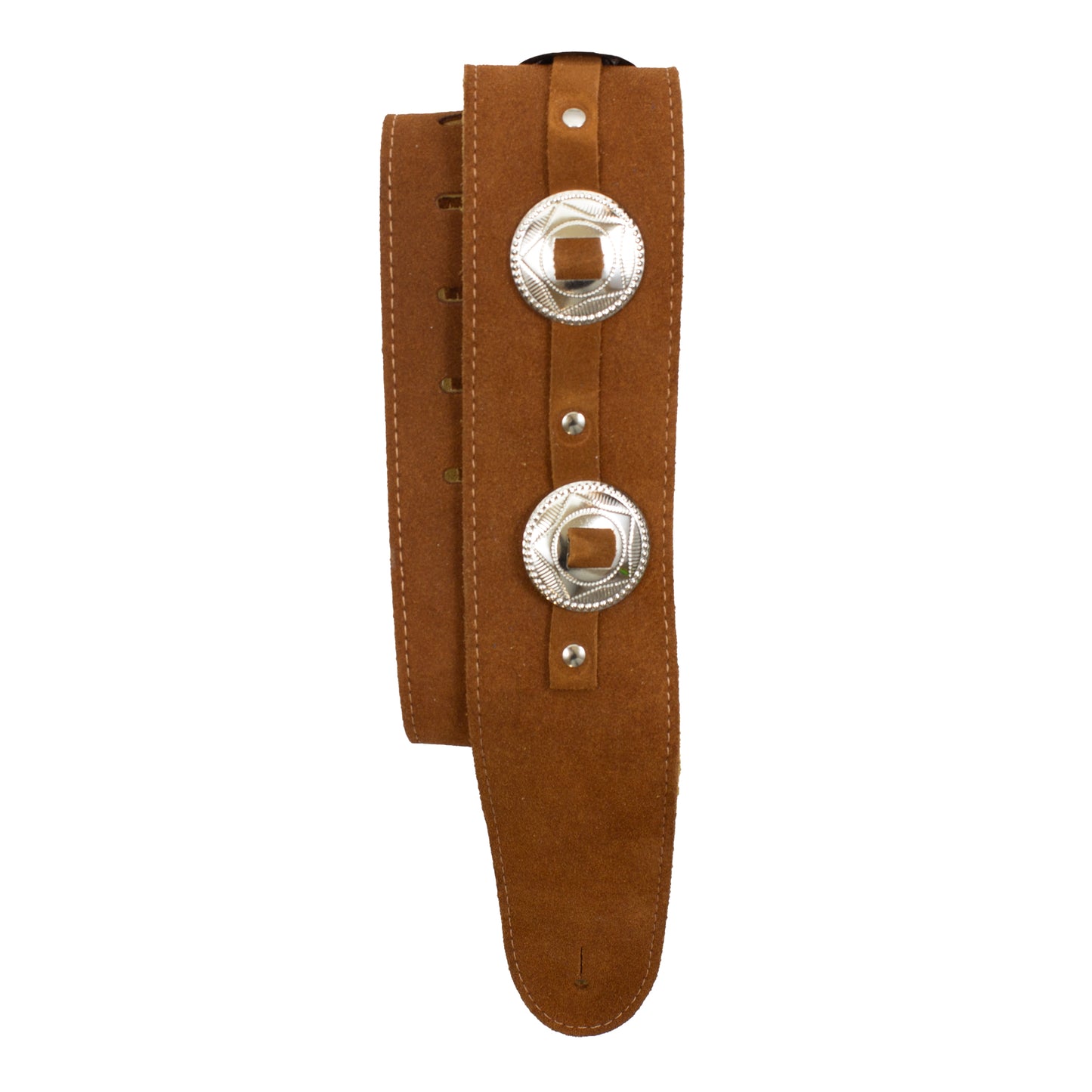 SUEDE GUITAR STRAP WITH CONCHOS