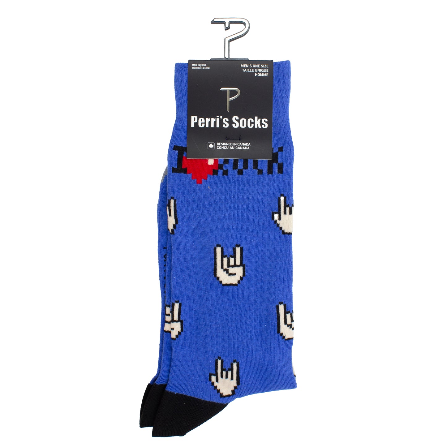 I HEART ROCK SOCKS, 1 PAIR
