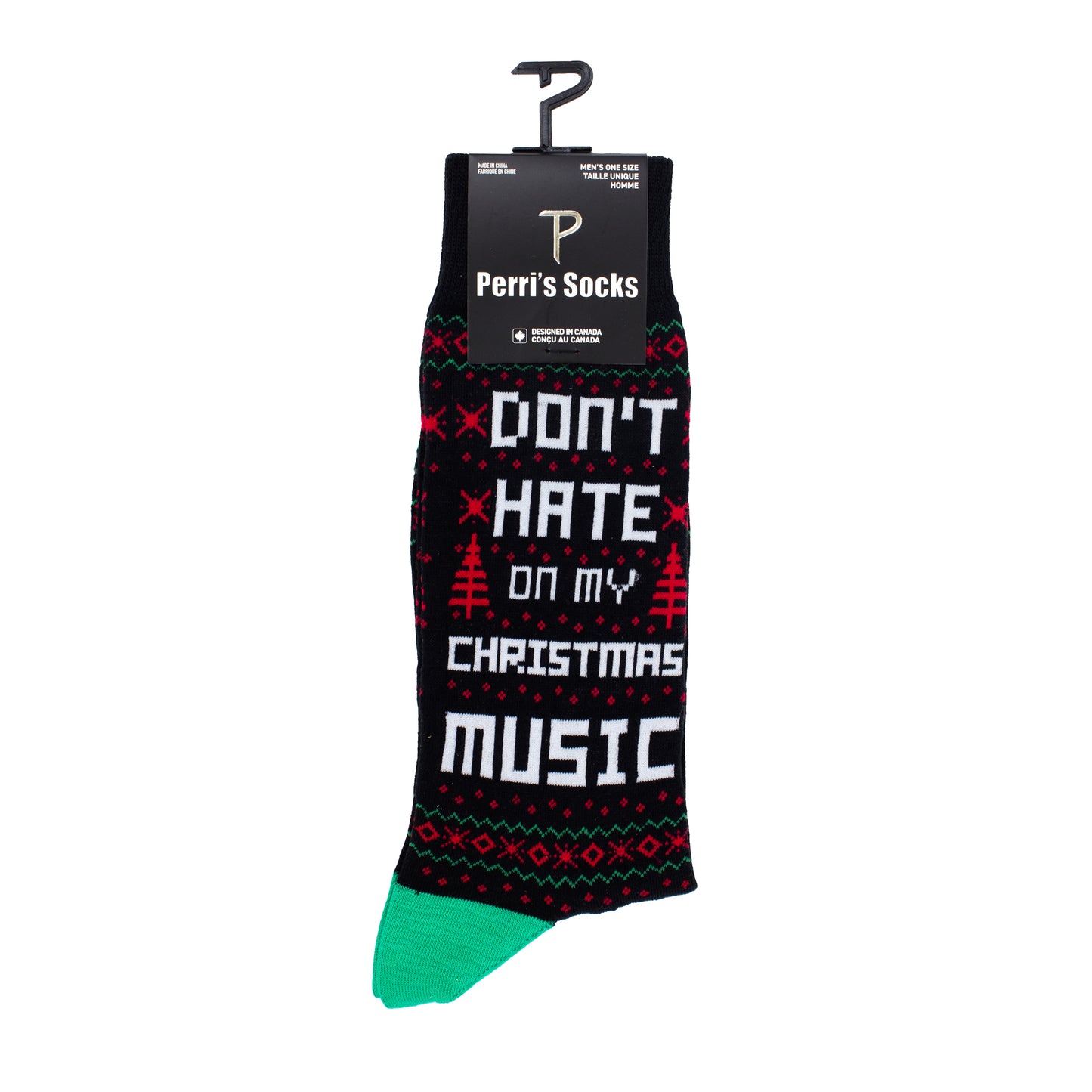 UGLY XMAS SWEATER DON’T HATE SOCKS, 1 PAIR