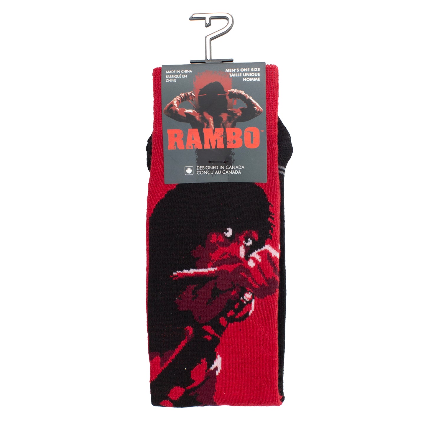 RAMBO BLK/RED CREW, 1 PAIR