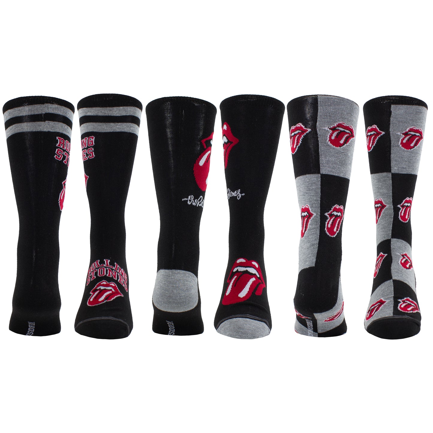 THE ROLLING STONES GUITAR TIN SOCK BOX, 3 PAIR