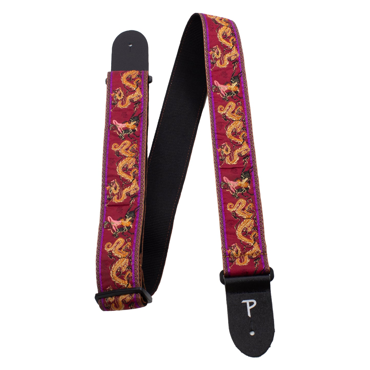 RED DRAGON WARRIOR JACQUARD GUITAR STRAP