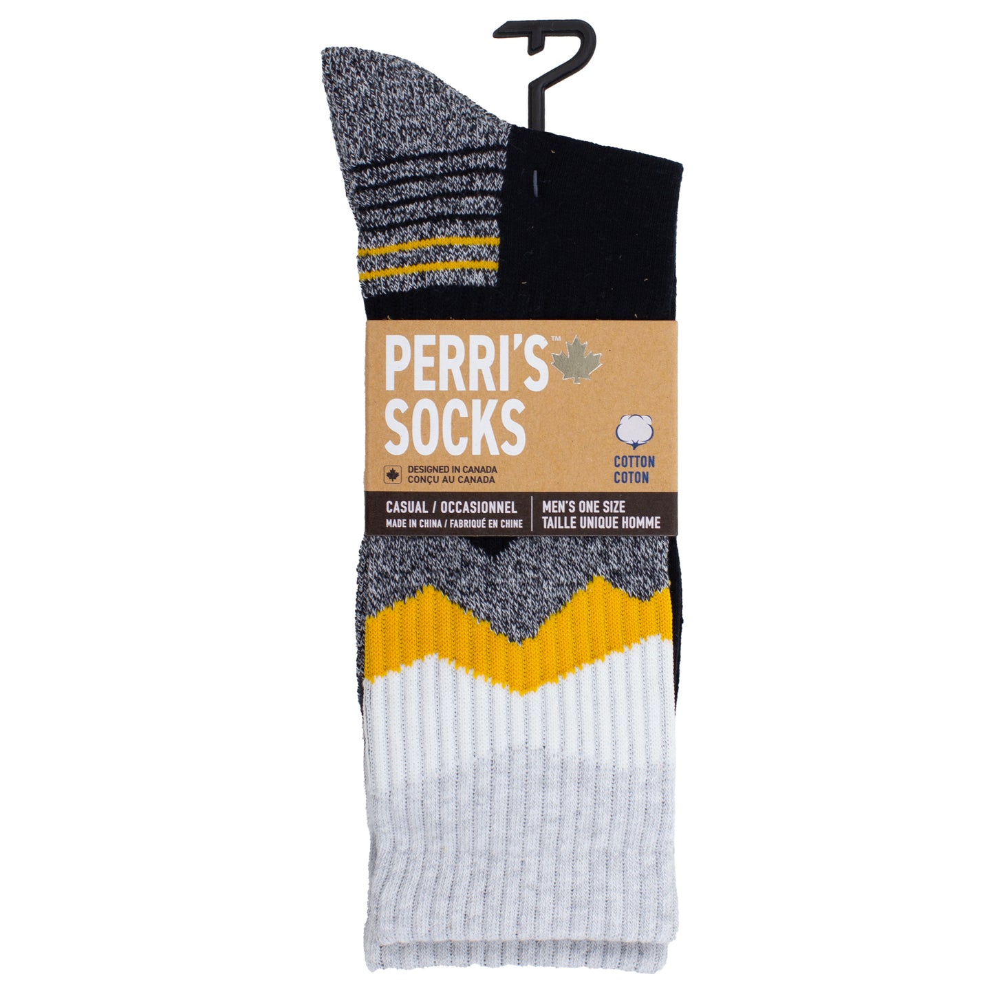 PERRI’S SOCKS™ THE GREAT OUTDOORS WEEKEND SOCKS MOUNTAINS, 1 Pair