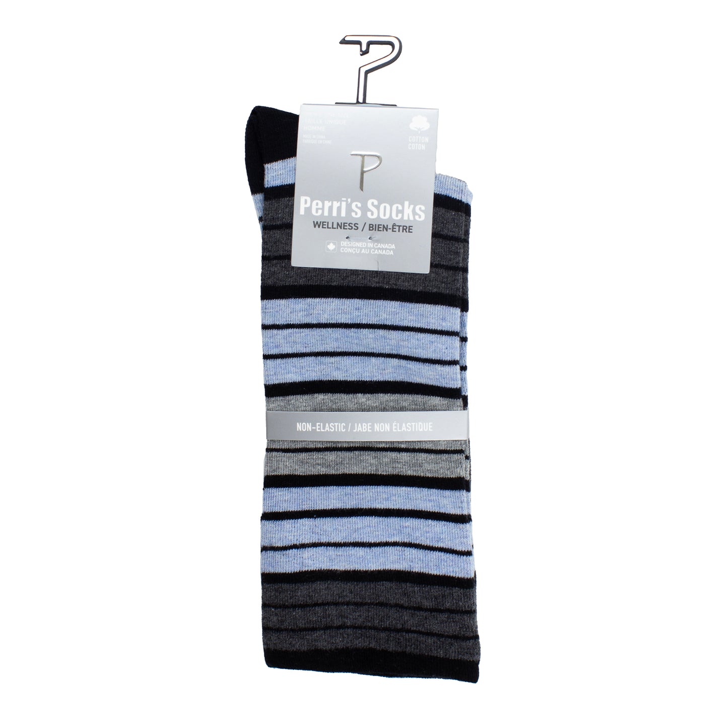 PERRI'S WELLNES MENS COTTON CREW, 1PR