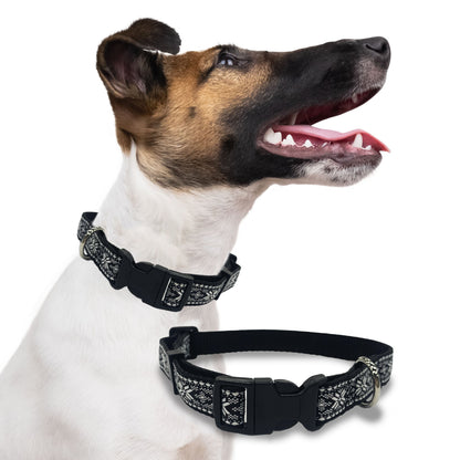 Perri's Pet Products, dog collar, winter blizzard jacquard