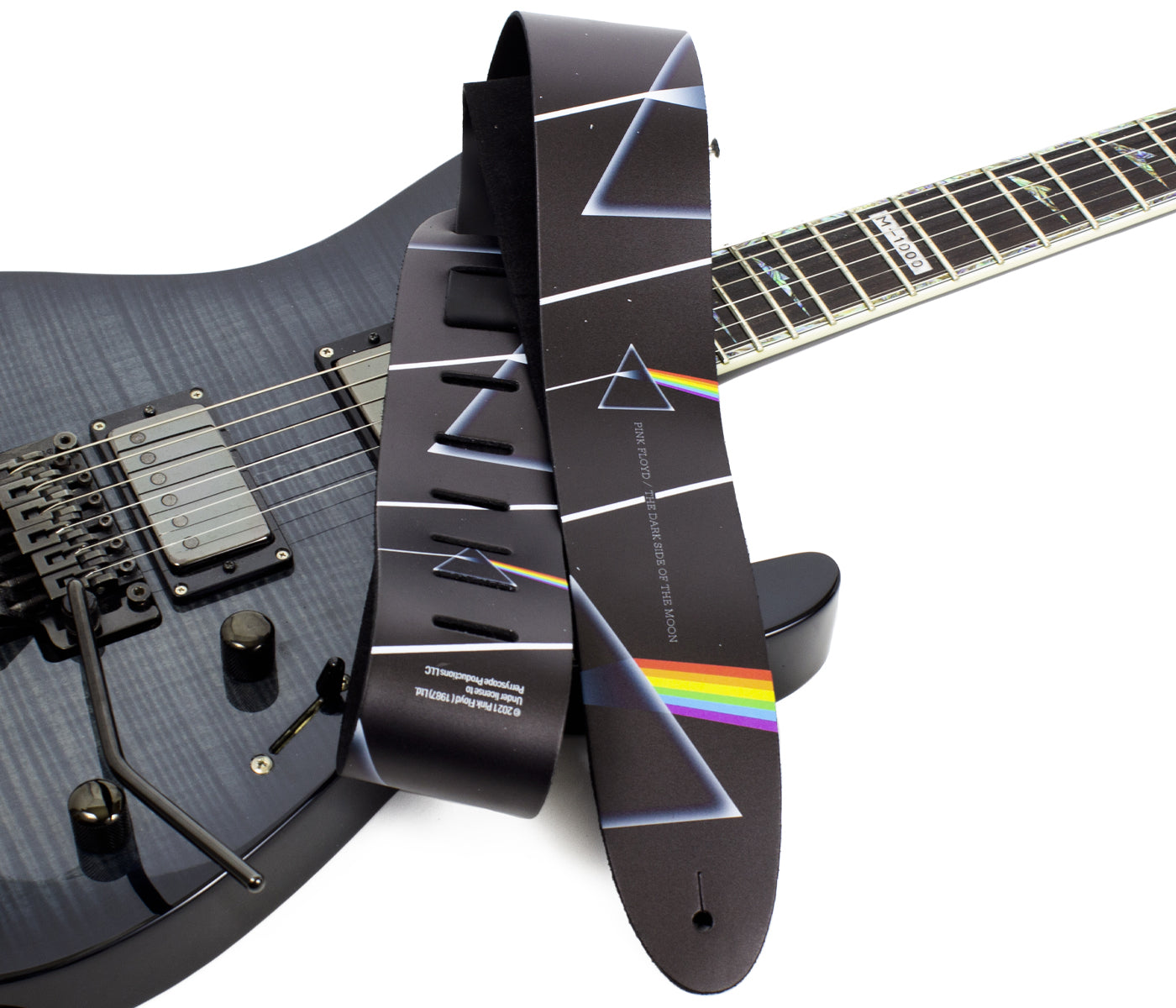 Pink Floyd The Dark Side Of The Moon Prisms Printed Leather Guitar Strap