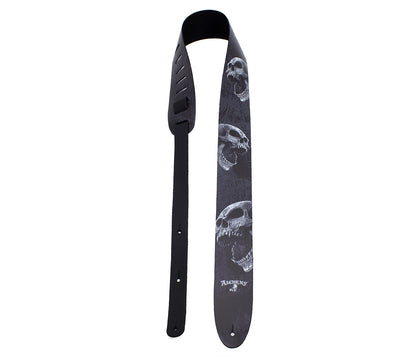 Alchemy Berserker Skull Printed Leather Guitar Strap