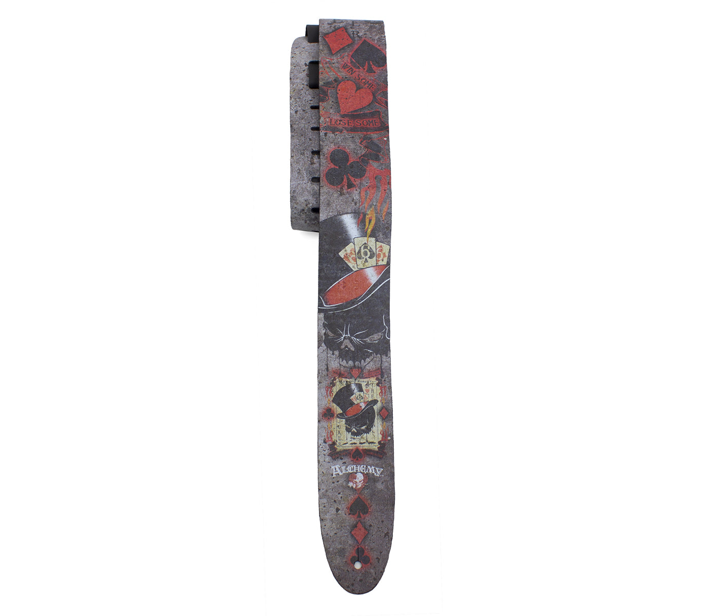 Alchemy Dead Draw Printed Leather Guitar Strap