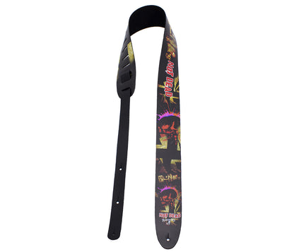 Alchemy Punk’s Not Dead Printed Leather Guitar Strap