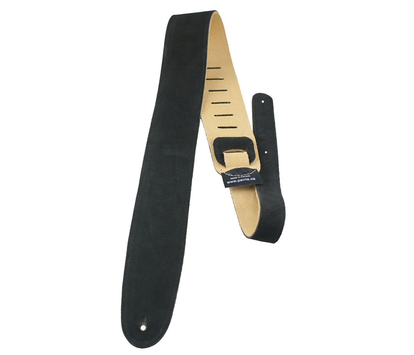 2.5 Black Soft Suede Guitar Strap