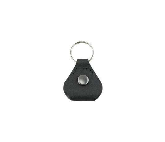 Black Leather Guitar Pick Keychain