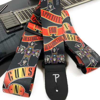 GUNS N ROSES APPETITE FOR DESTRUCTION POLYESTER GUITAR STRAP