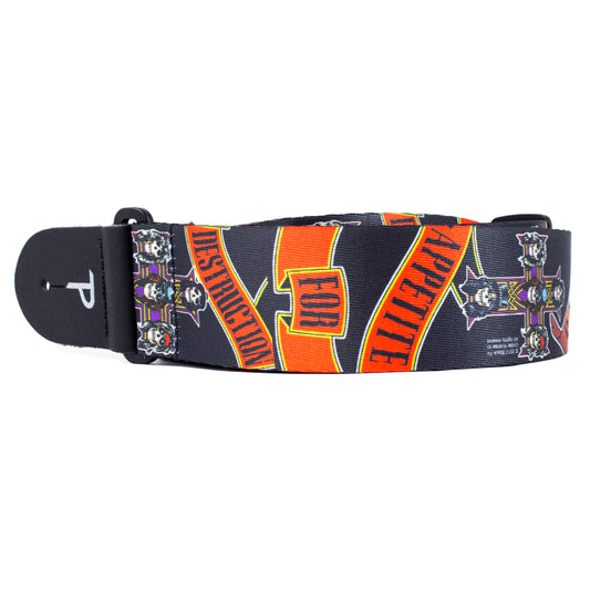 GUNS N ROSES APPETITE FOR DESTRUCTION POLYESTER GUITAR STRAP