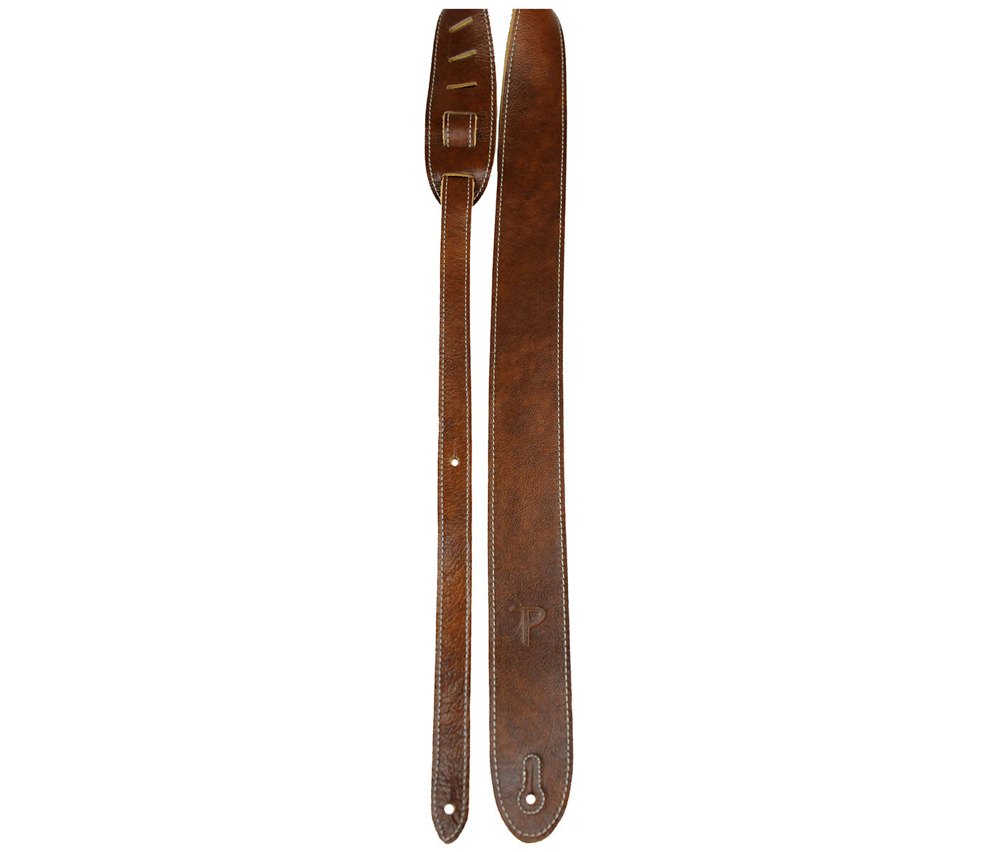 Italian Leathers Chestnut Guitar Strap