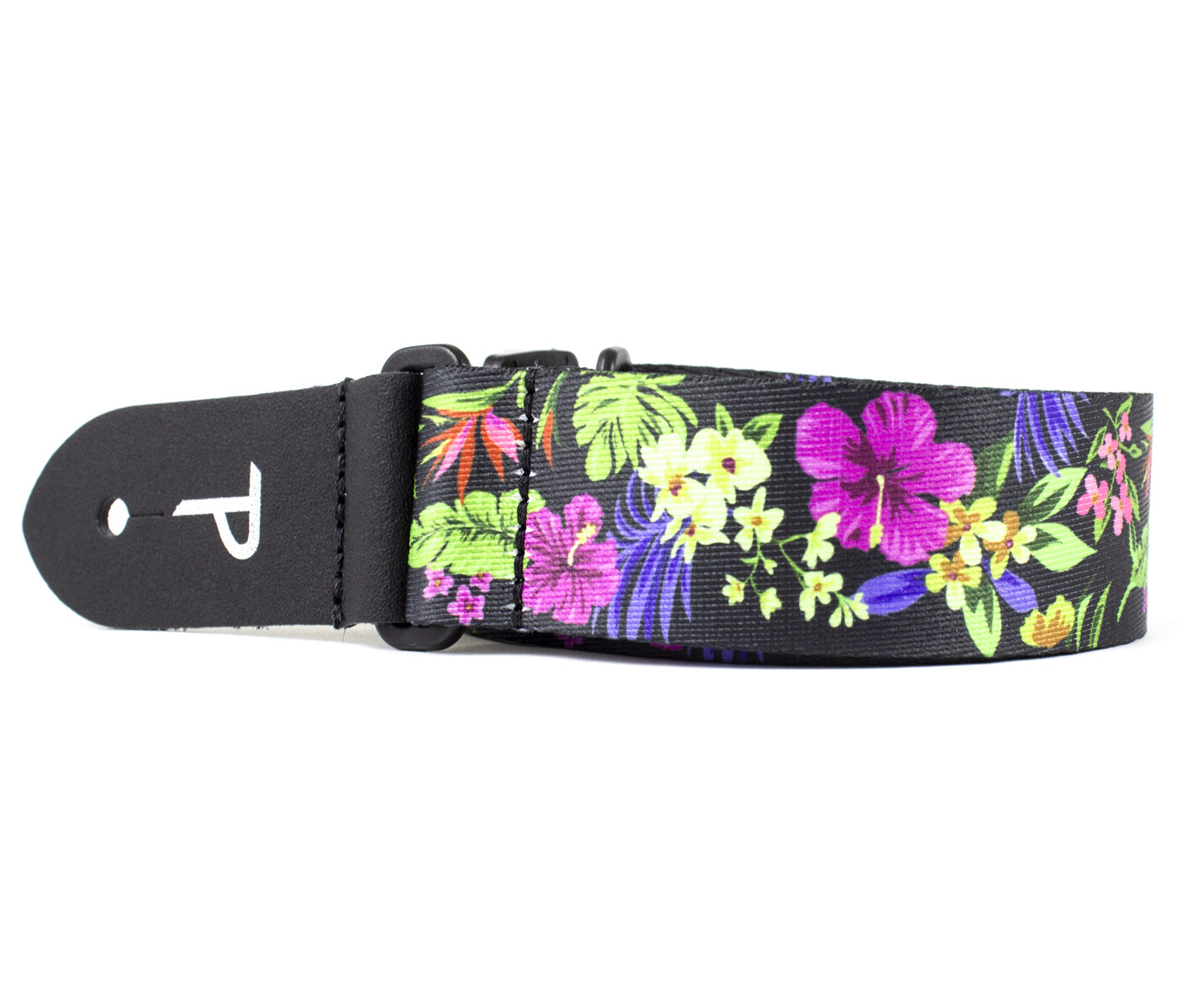 1.5 wide Multi Colored Luau Floral Design on Polyester Ukulele Strap