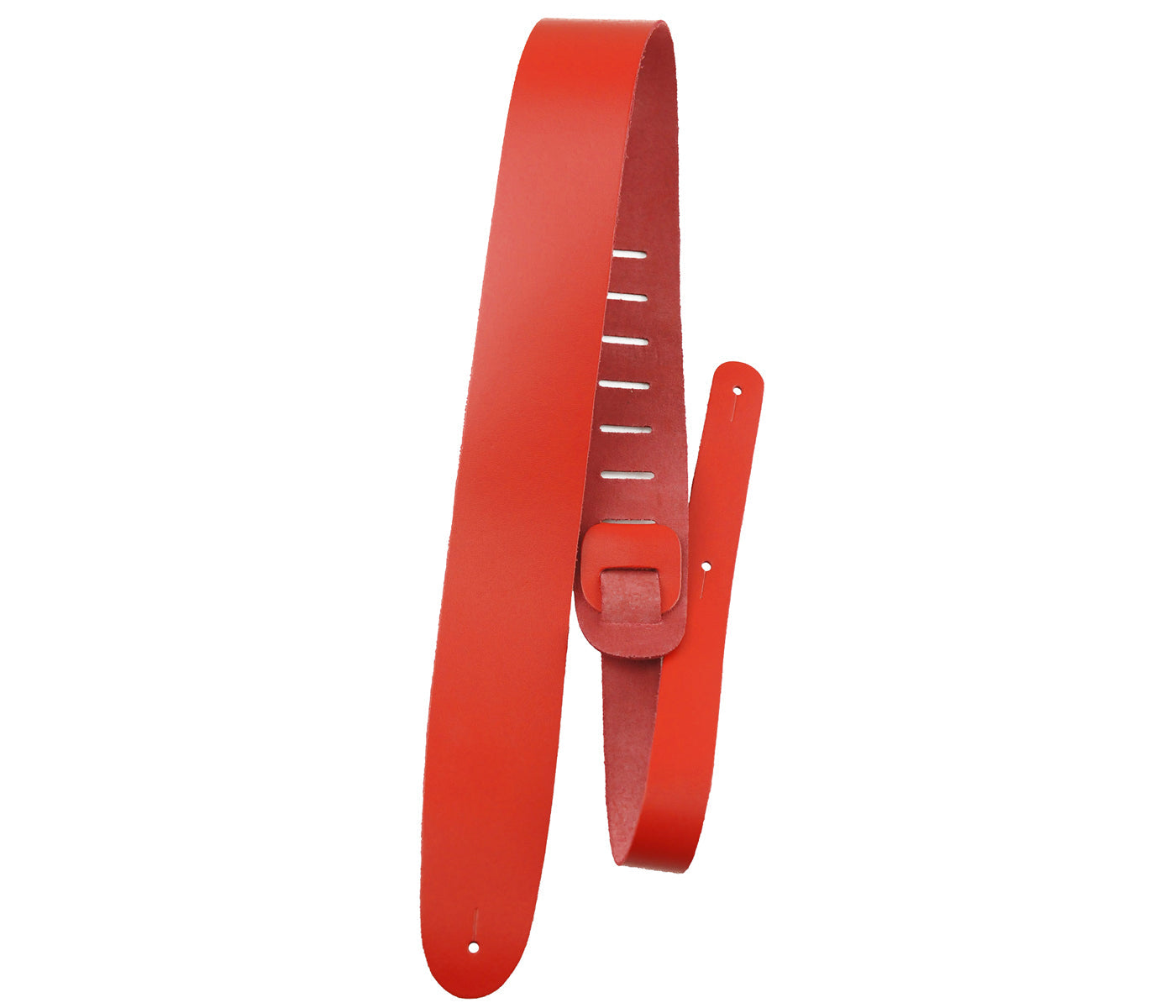 2.5 Red Basic Leather Guitar Strap