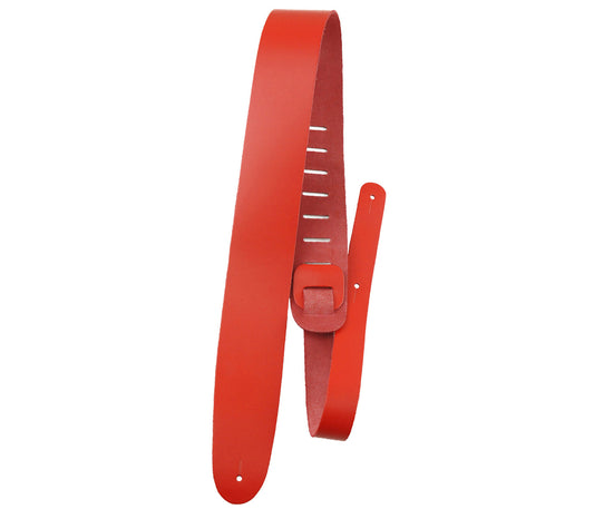 2.5 Red Basic Leather Guitar Strap