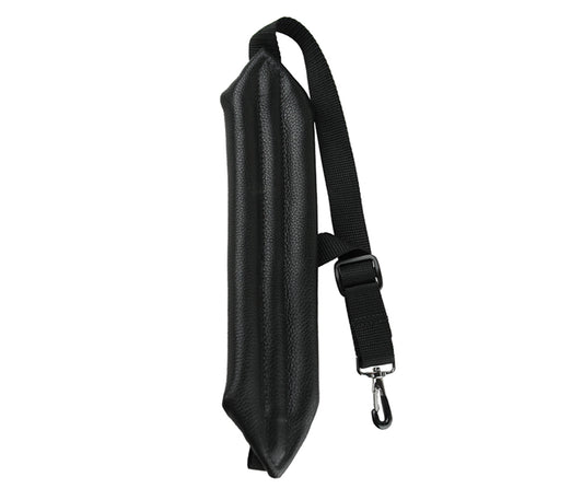 Black Super Soft Leather Saxophone Strap