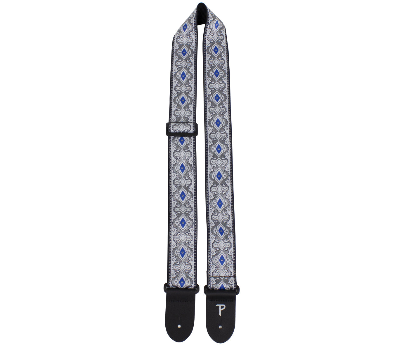 Blue Pattern Jacquard Guitar Strap