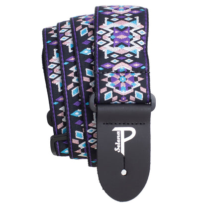 2 HOPE COLLECTION GEOMETRIC JACQUARD GUITAR STRAP