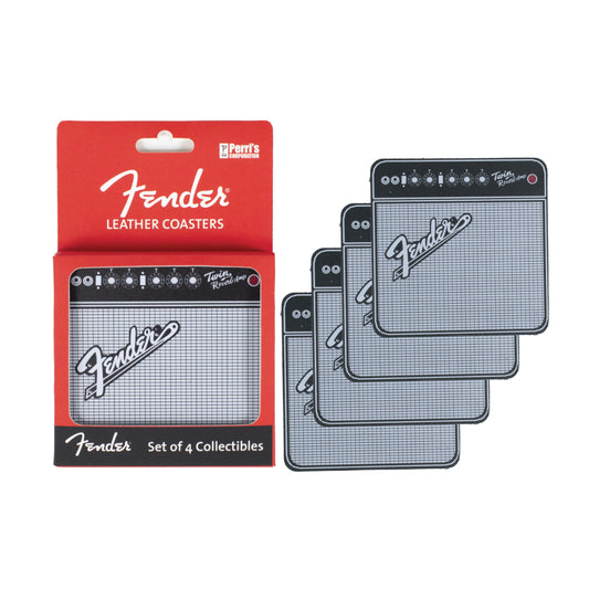 FENDER AMPS LEATHER COASTERS