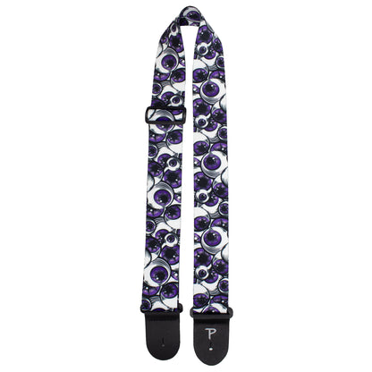 PURPLE EYEBALLS DESIGN POLYESTER GUITAR STRAP