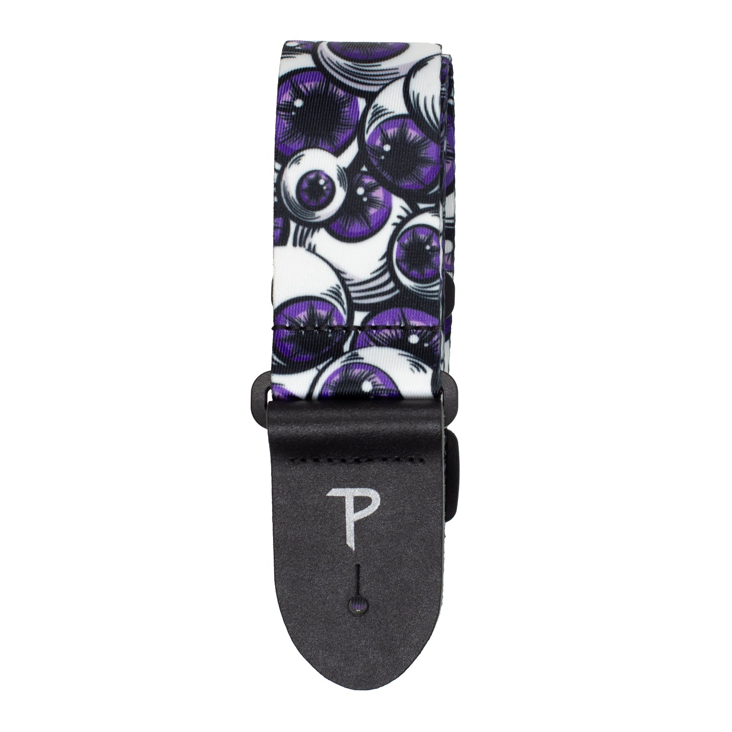 PURPLE EYEBALLS DESIGN POLYESTER GUITAR STRAP