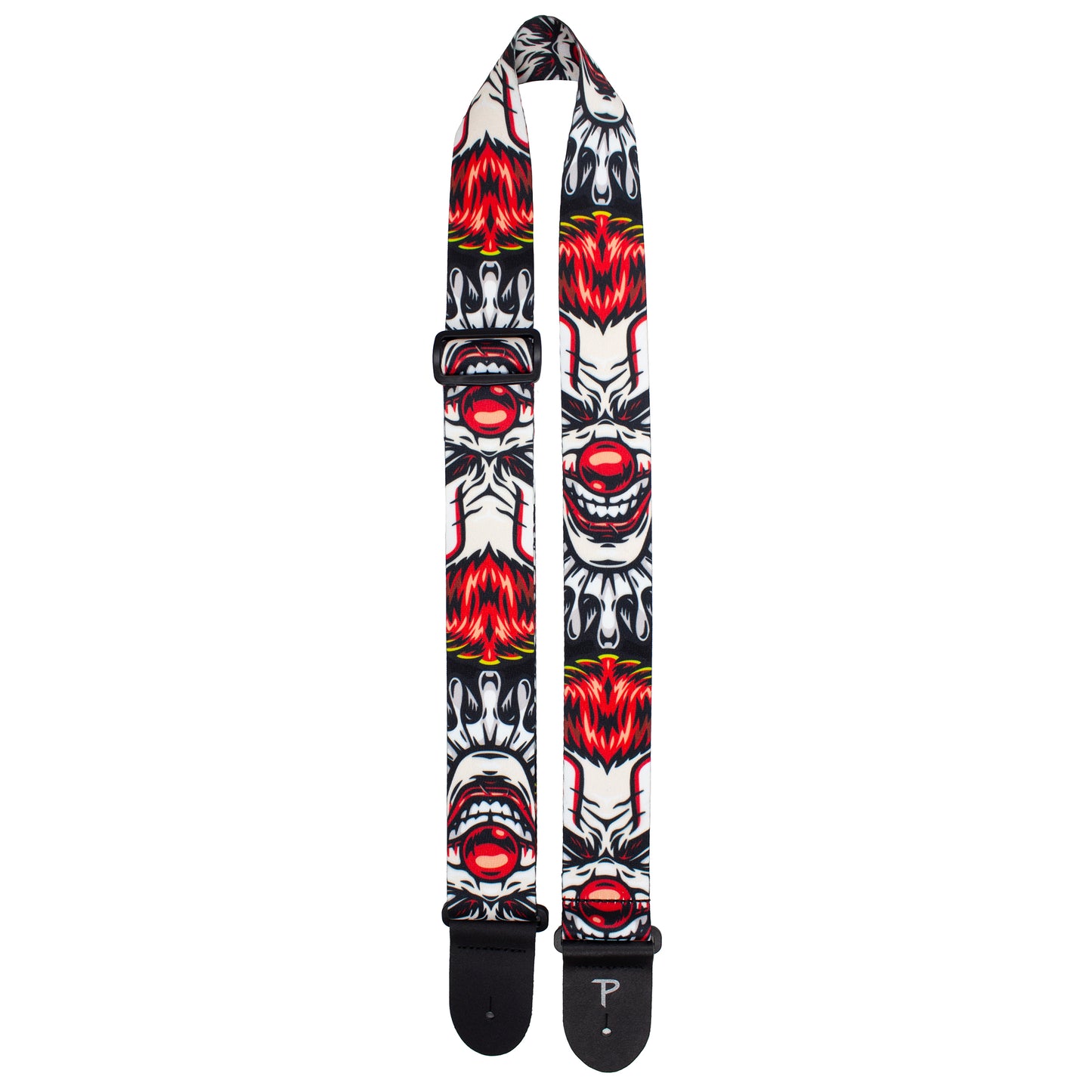 EVIL CLOWN DESIGN POLYESTER GUITAR STRAP